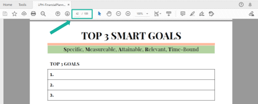 PDF Document Page Number Example showing page 42 of a 109 page document.