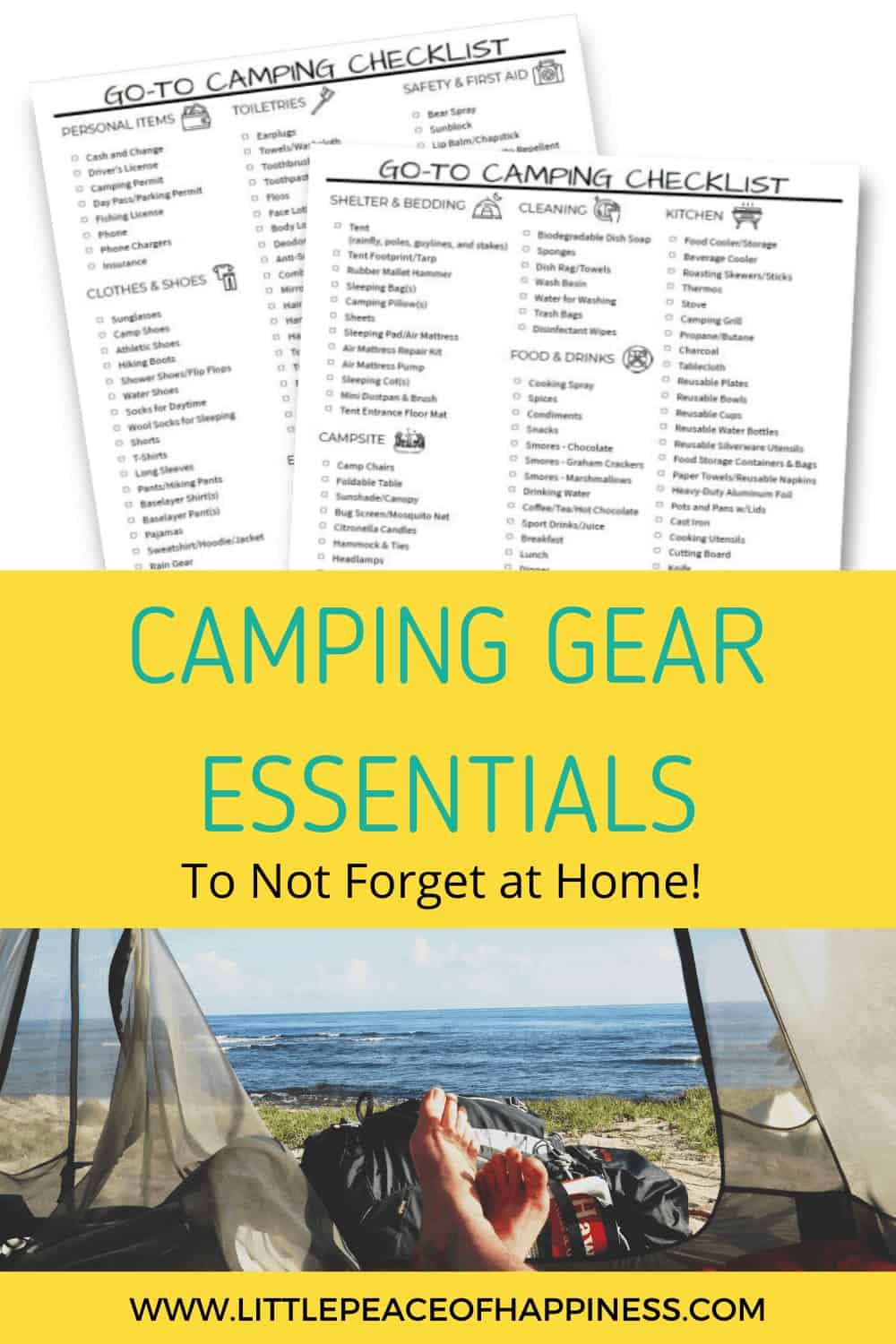 camping supply checklist