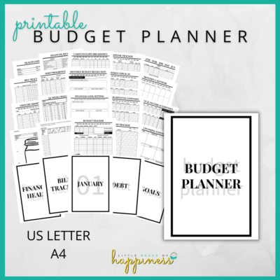 Minimalist Black White Budget Planner