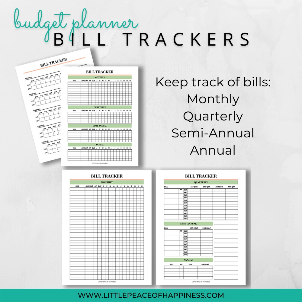 Nature Budget Planner Bill Tracker