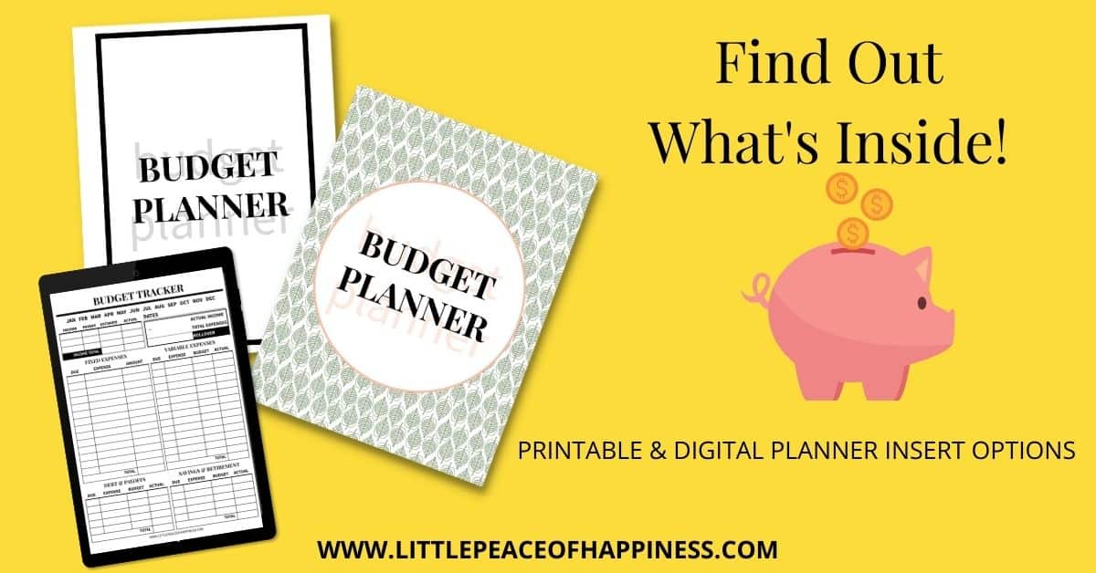 printable digital budget planner finance inserts