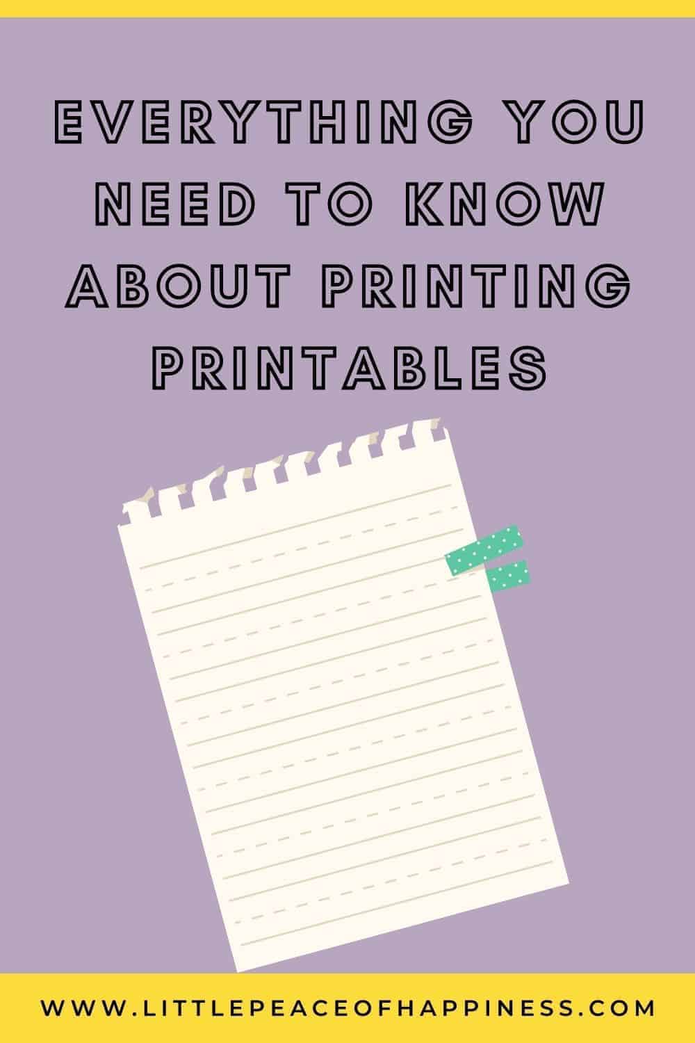 what to know about printables at home