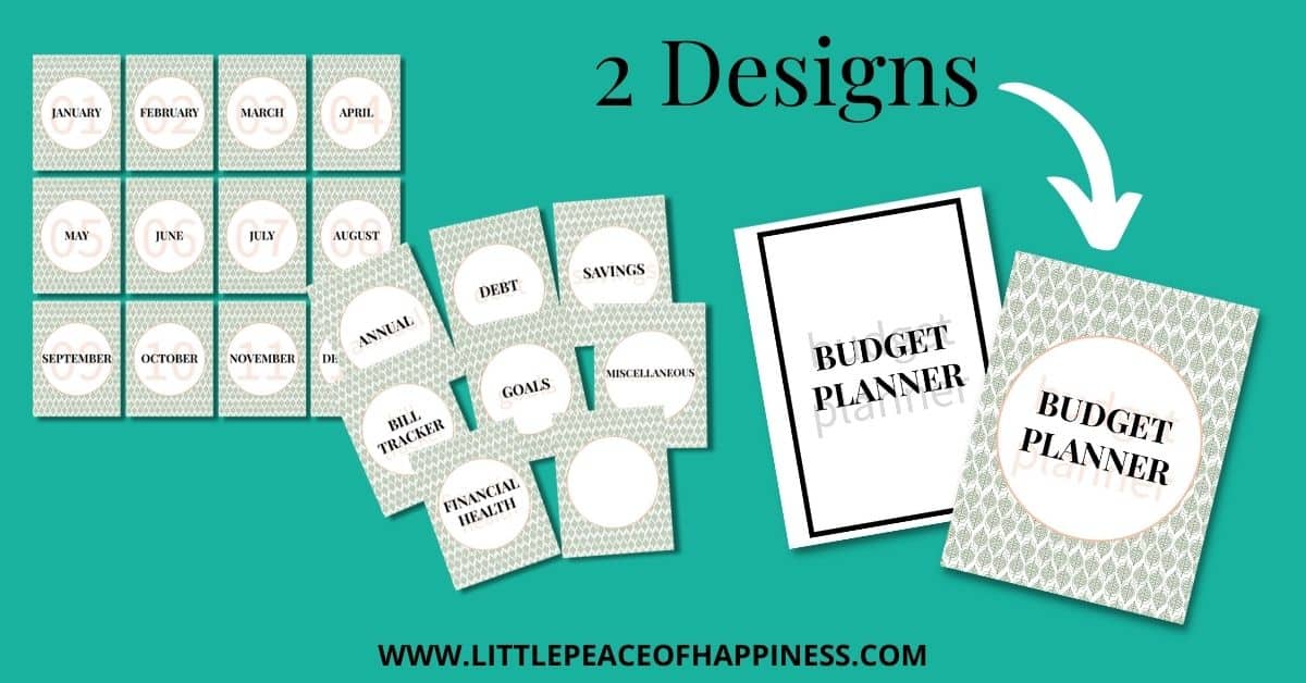 Budget Planner covers and dividers