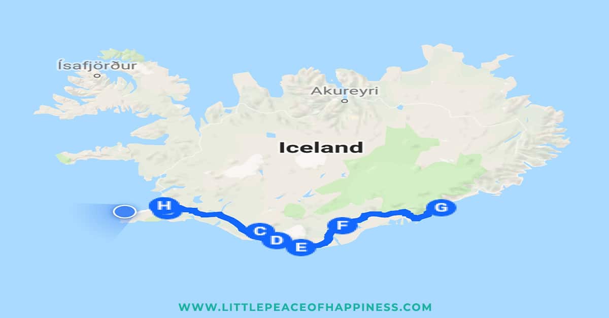 Iceland Travel Route