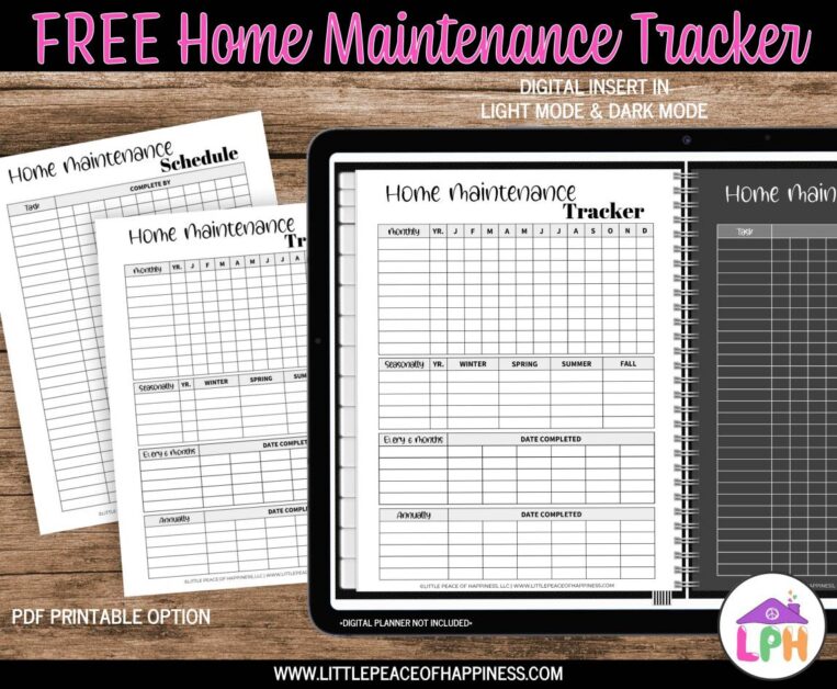 Free Home Maintenance Tracker