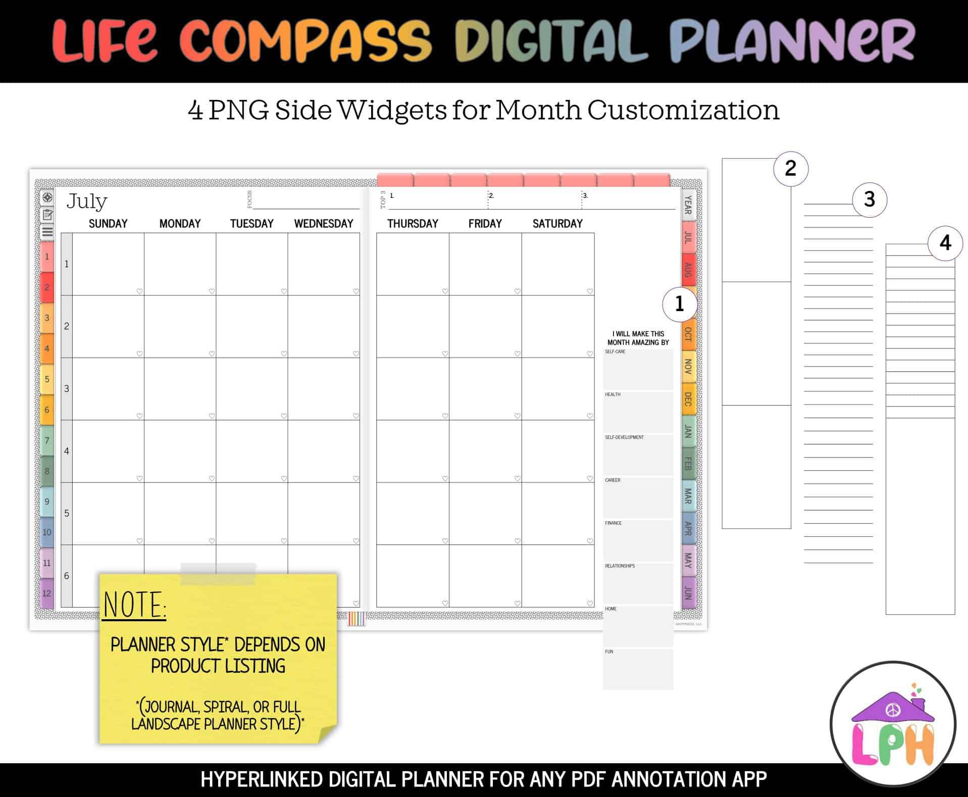 digital planner monthly