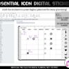 Black Functional Icon Digital Sticker Set