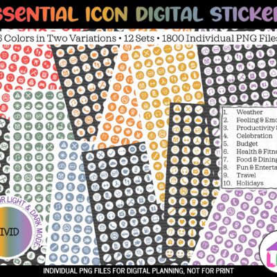 Vivid Functional Icon Digital Sticker