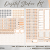 Peach Color Dandelion Functional Digital Sticker for Digital Planners