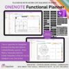 Digital planner for OneNote to boost productivity & organization! Functional planning to get things done, meet goals, & have life balance. OneNote Planner templates for ADHD, academic, and work professionals. Use on ipad, Android, Surface Pro, & PC.