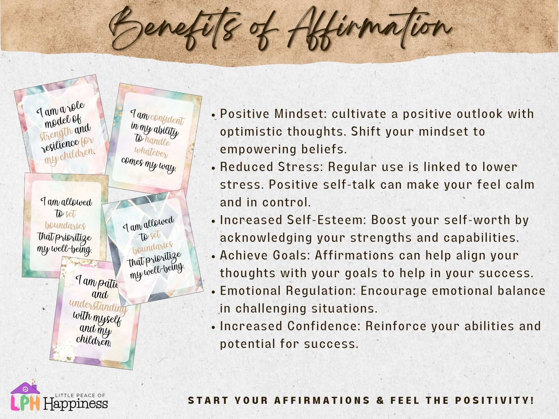 Mom Affirmation Cards Printable & Digital Positive Affirmations For new moms or seasoned moms, every mama can benefit from positive words of affirmation. Motherhood is hard and practicing daily affirmations will help boost a woman’s mental health.