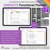 Digital planner for OneNote to boost productivity & organization! Functional planning to get things done, meet goals, & have life balance. OneNote Planner templates for ADHD, academic, and work professionals. Use on ipad, Android, Surface Pro, & PC.